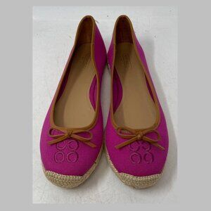 EUC Coach Darcelle Purple Fuchsia Round Toe Slip-On Espadrille Flats Size 9